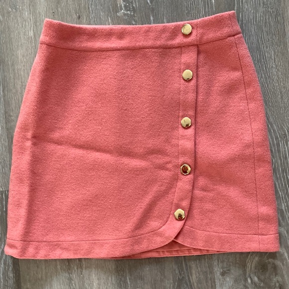 The Loft Side Button Pink Skirt - Picture 1 of 2